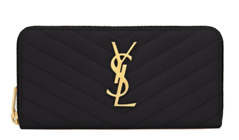 Saint Laurent Monogram Zip Around Wallet