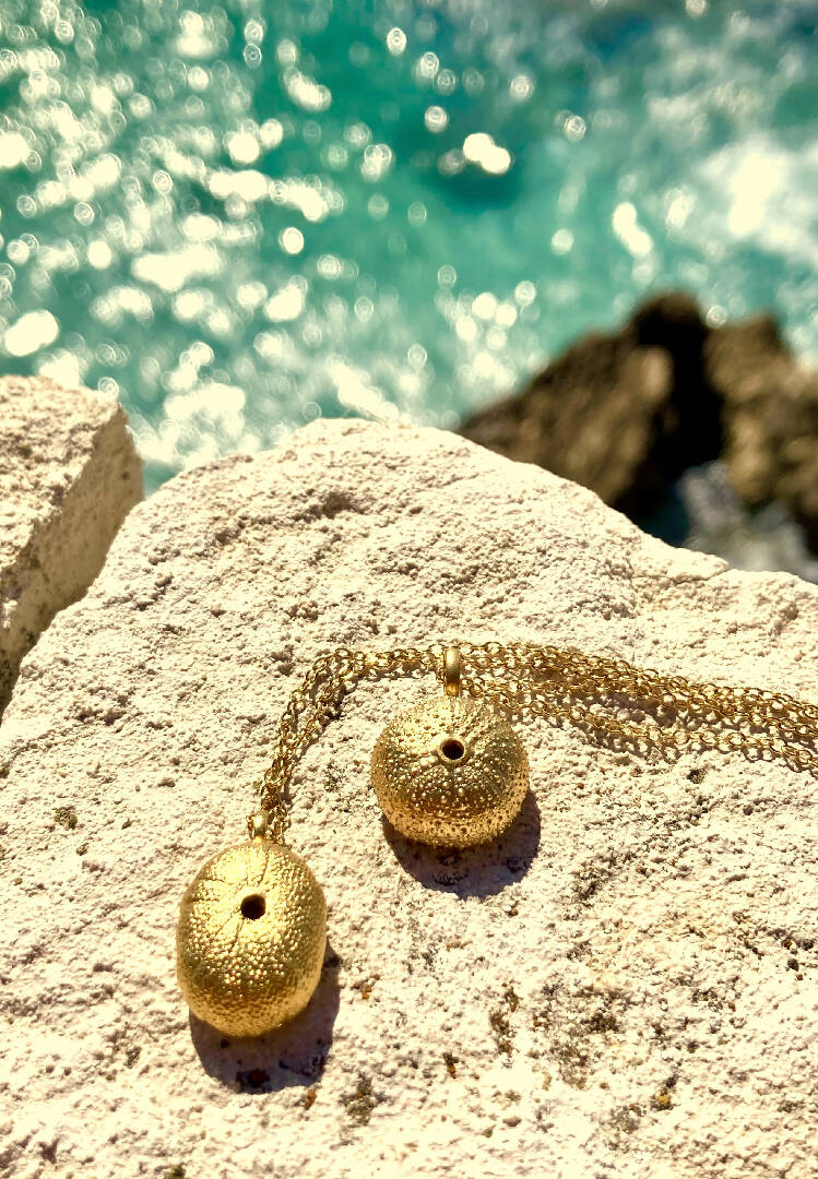 Golden Sea Urchin Necklace