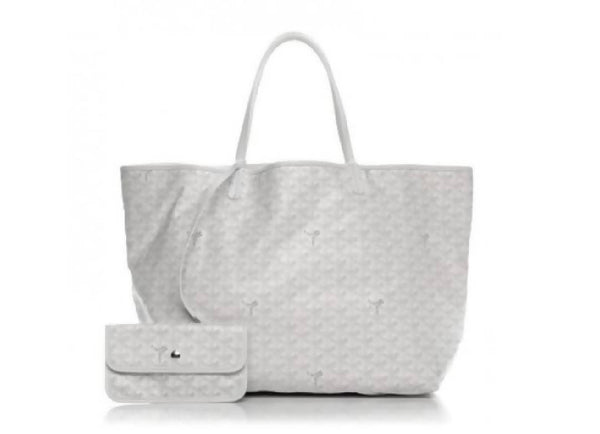 Goyard Saint Louis Tote Goyardine GM White