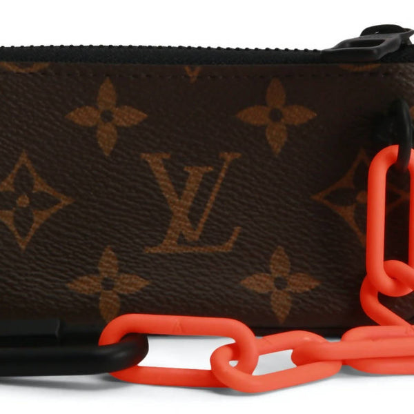 Louis Vuitton Pochette Cles Monogram Orange Brown in Canvas