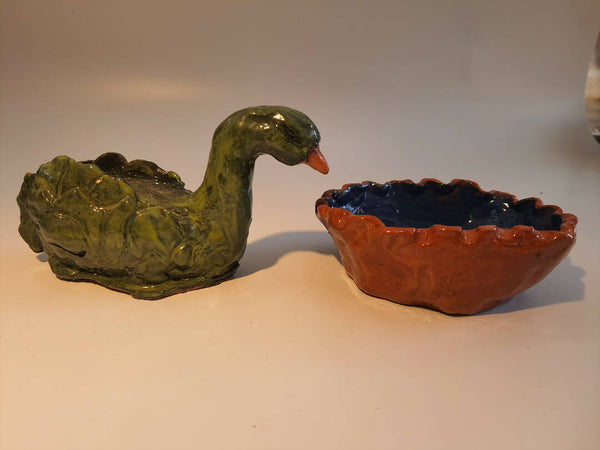 Hand Built Ceramic Duck - The Survived