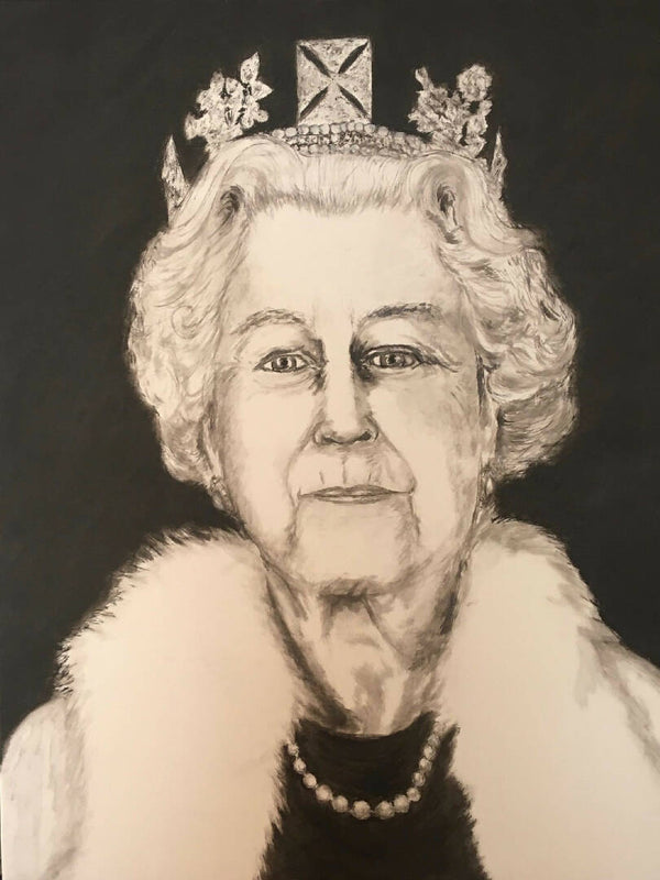 “Her Majesty” - Original Watercolor Painting Glass Print