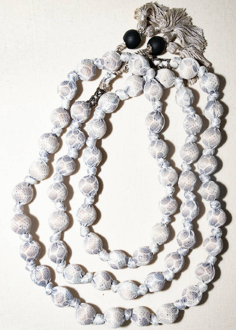 Bold & Beautiful, Silky Fabric-Wrapped Bead Necklace