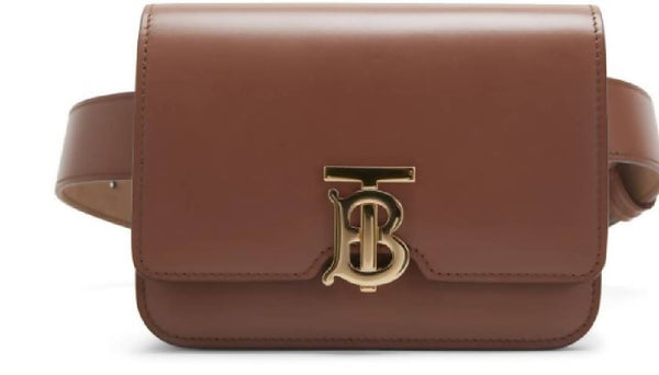 Burberry Belted Leather TB Bag Malt Brown