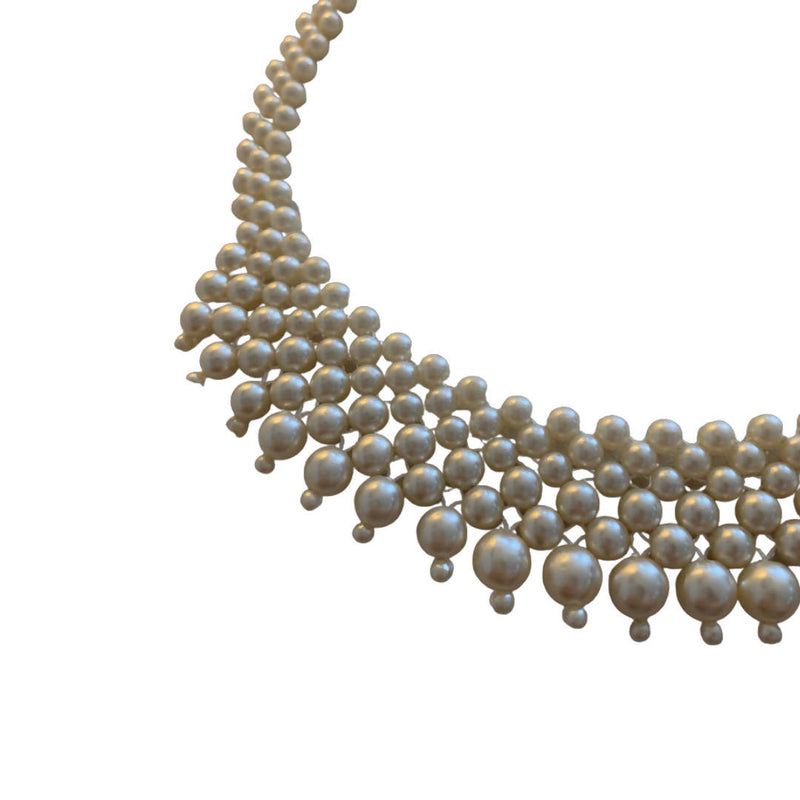 Beautiful 1920's Faux Pearl Collar Choker Necklace