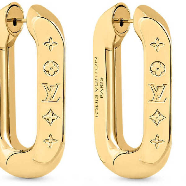 Louis Vuitton LV Edge Double Earrings, Gold
