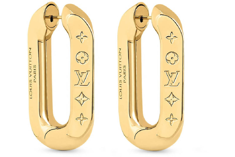 Louis Vuitton LV Edge MM Earrings in Gold