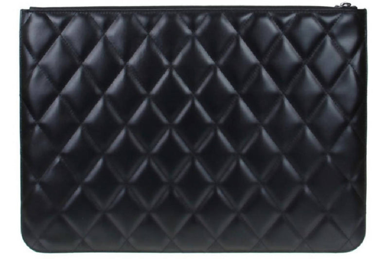 Balenciaga Quilted Clutch Bag Large Black